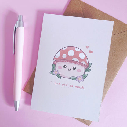 I Love You So Mush Card With Envelope