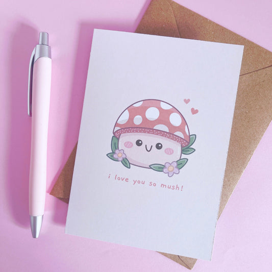 I Love You So Mush Card With Envelope