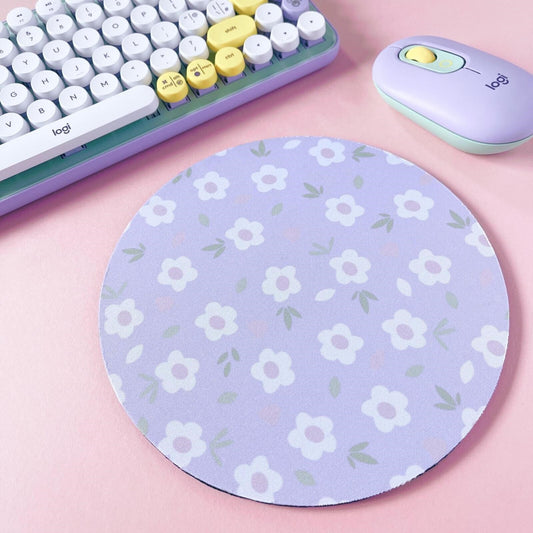 Lilac Floral Mouse Mat