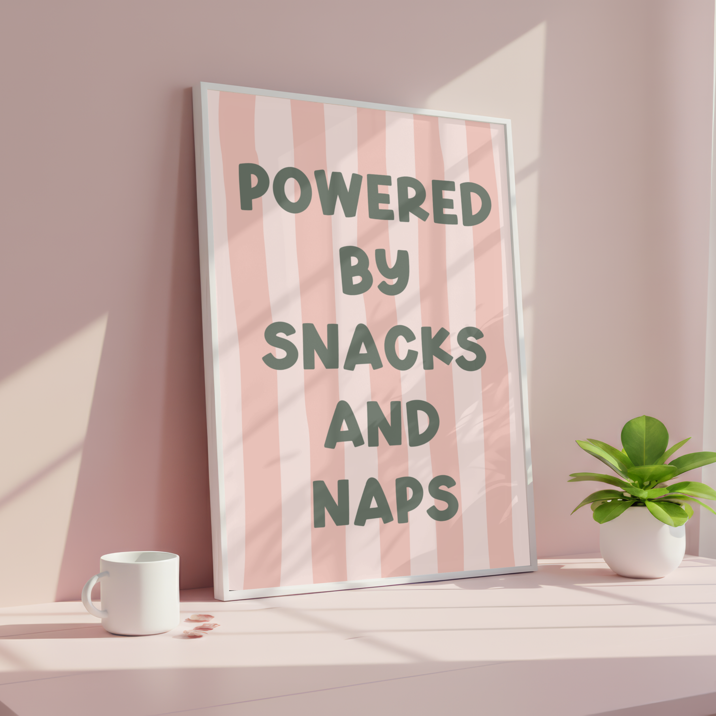 Powered By Snacks And Naps Print