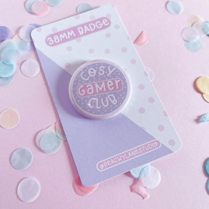 Cosy Gamer Club Pin Badge