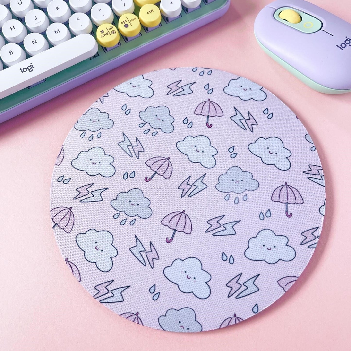Rainy Day Illustrated Mouse Mat