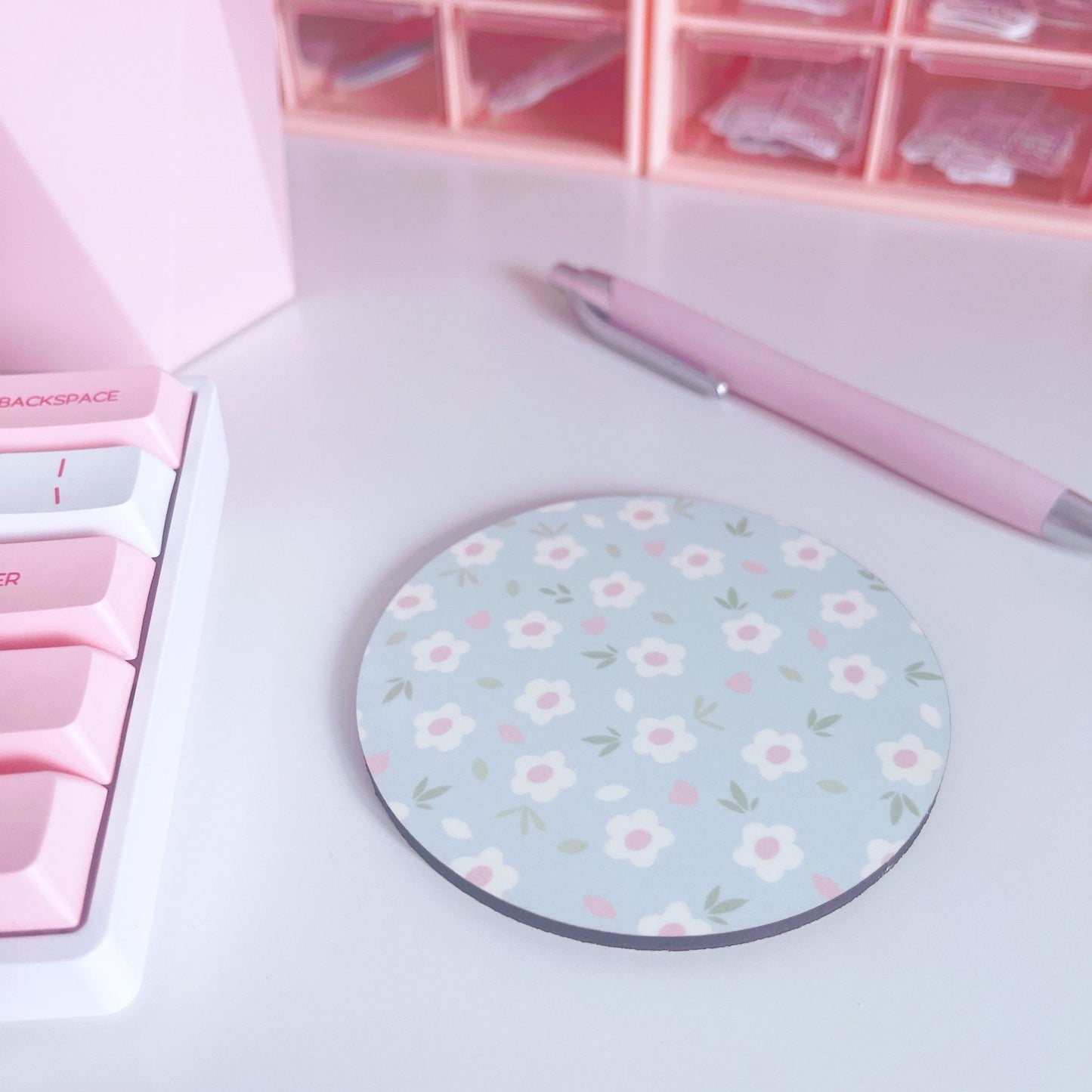 Blue Floral Coaster