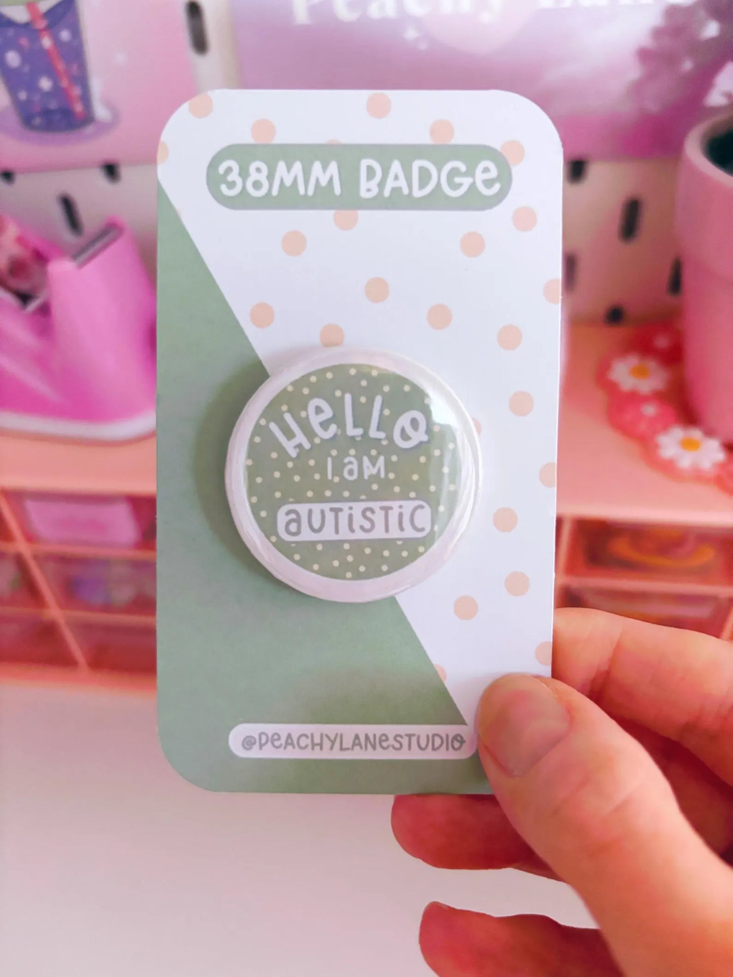 Green Autistic Pin Badge