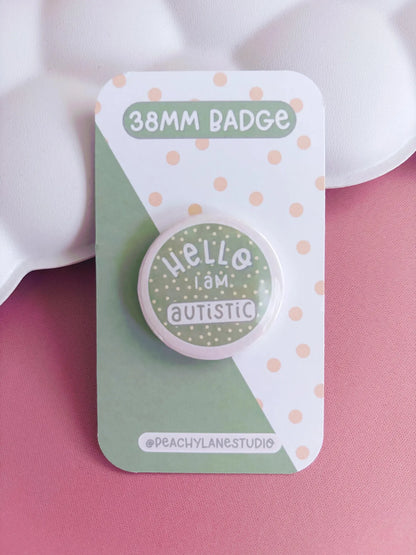 Green Autistic Pin Badge