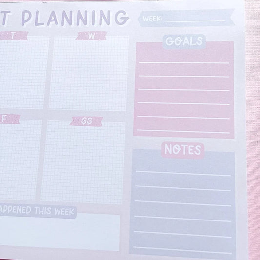 A4 Weekly Let's Get Planning Notepad