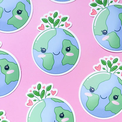 World Illustration Vinyl Sticker