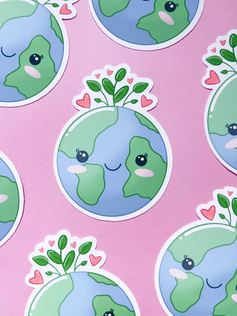 World Illustration Vinyl Sticker