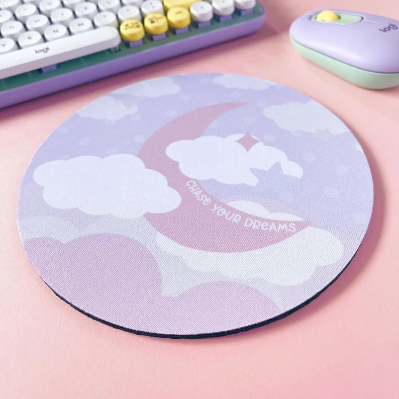 Chase Your Dreams Moon Mouse Mat