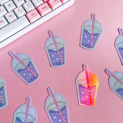 Holographic Dreamy Drink Vinyl Sticker