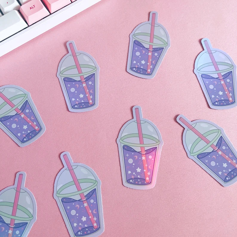 Holographic Dreamy Drink Vinyl Sticker