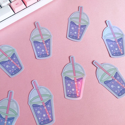 Holographic Dreamy Drink Vinyl Sticker