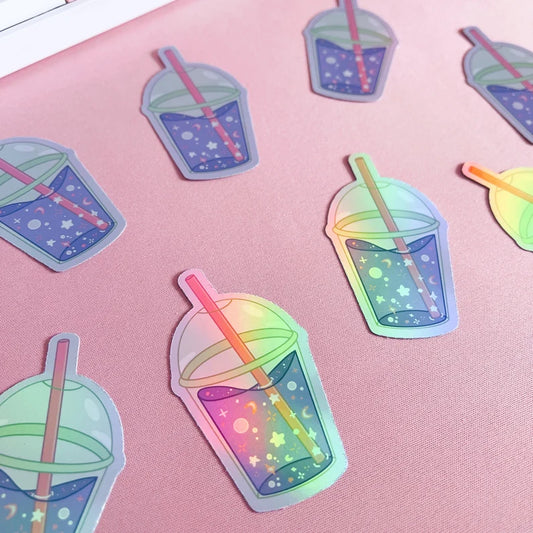 Holographic Dreamy Drink Vinyl Sticker