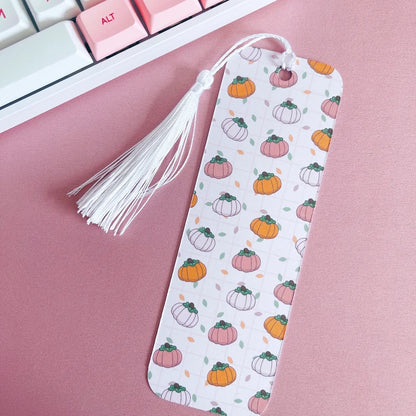 Kawaii Pumpkin Reversible Handmade Bookmark