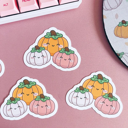 Pumpkins Trio Vinyl Sticker