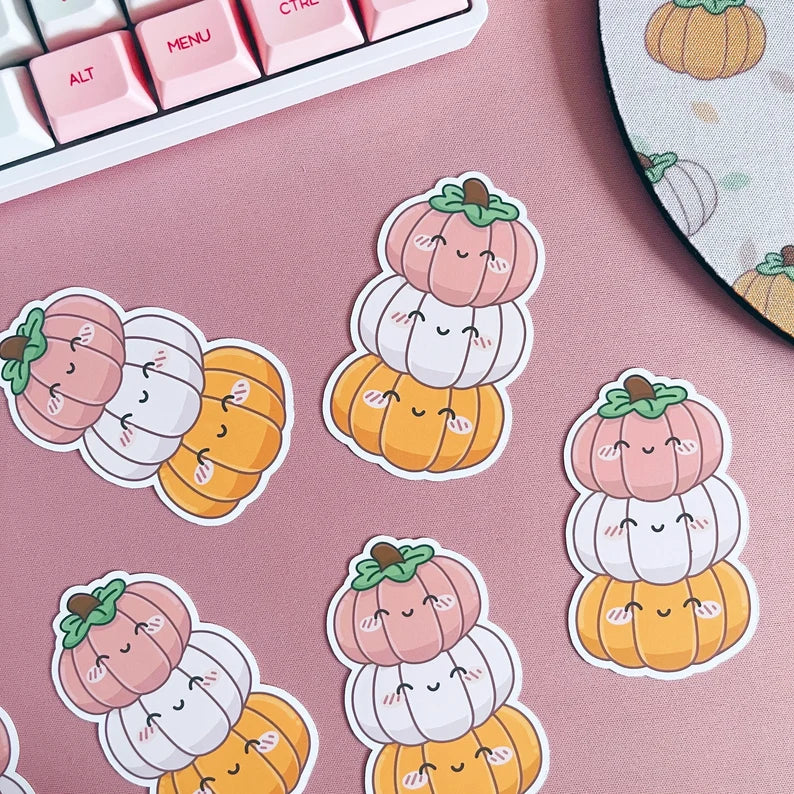 Pumpkin Stack Vinyl Sticker