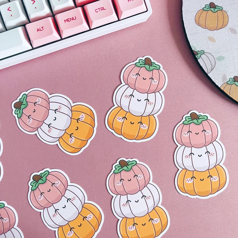 Pumpkin Stack Vinyl Sticker
