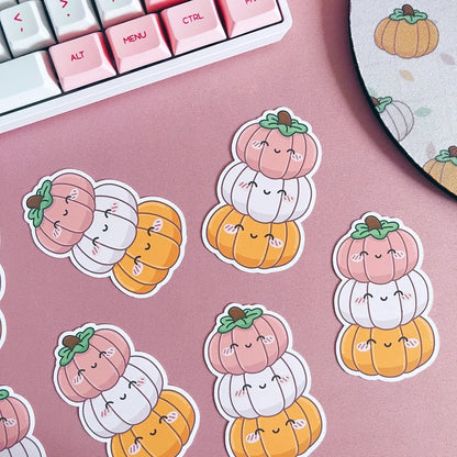 Pumpkin Stack Vinyl Sticker