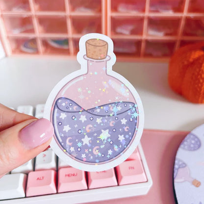 Dreamy Potion  Holographic Stars Vinyl Sticker