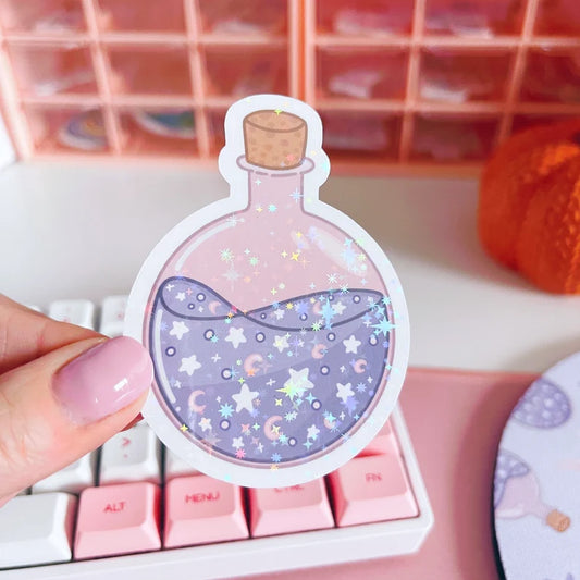 Dreamy Potion  Holographic Stars Vinyl Sticker