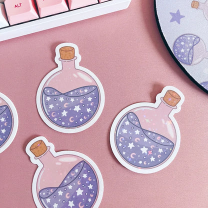 Dreamy Potion  Holographic Stars Vinyl Sticker