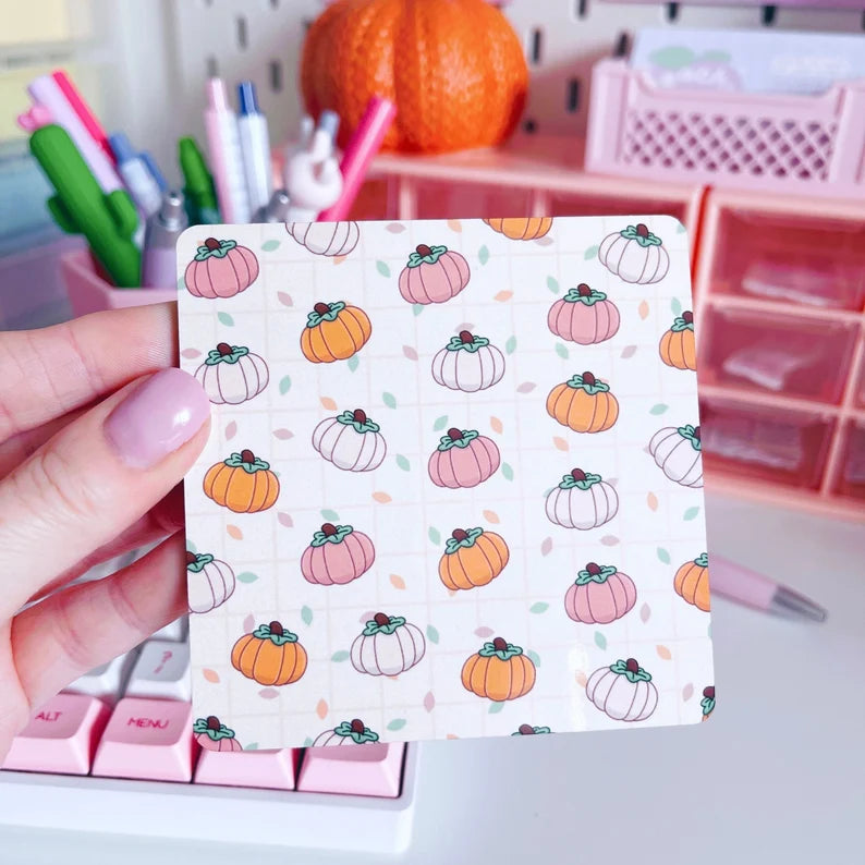 Pumpkin Pattern Square Coaster