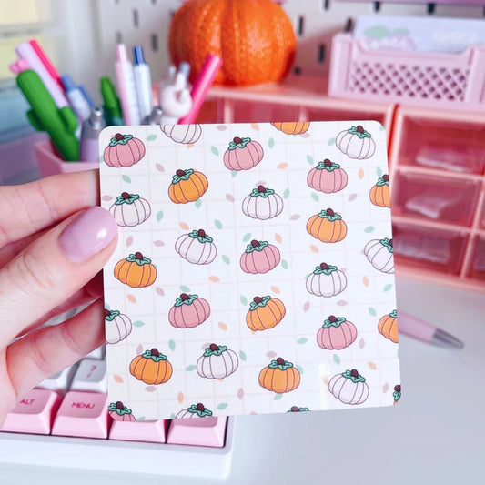 Pumpkin Pattern Square Coaster