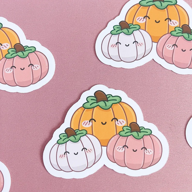 Pumpkins Trio Vinyl Sticker
