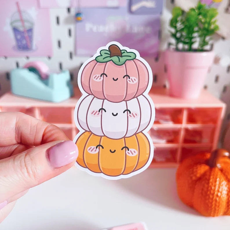 Pumpkin Stack Vinyl Sticker