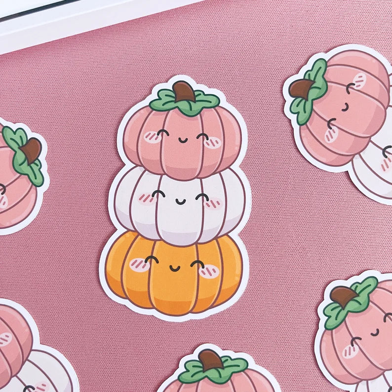 Pumpkin Stack Vinyl Sticker