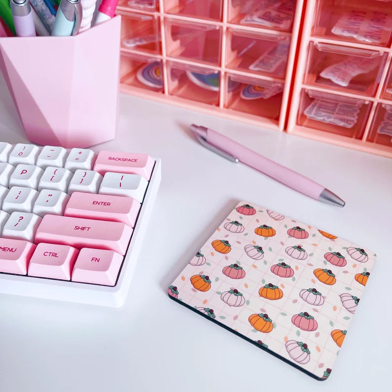 Pumpkin Pattern Square Coaster