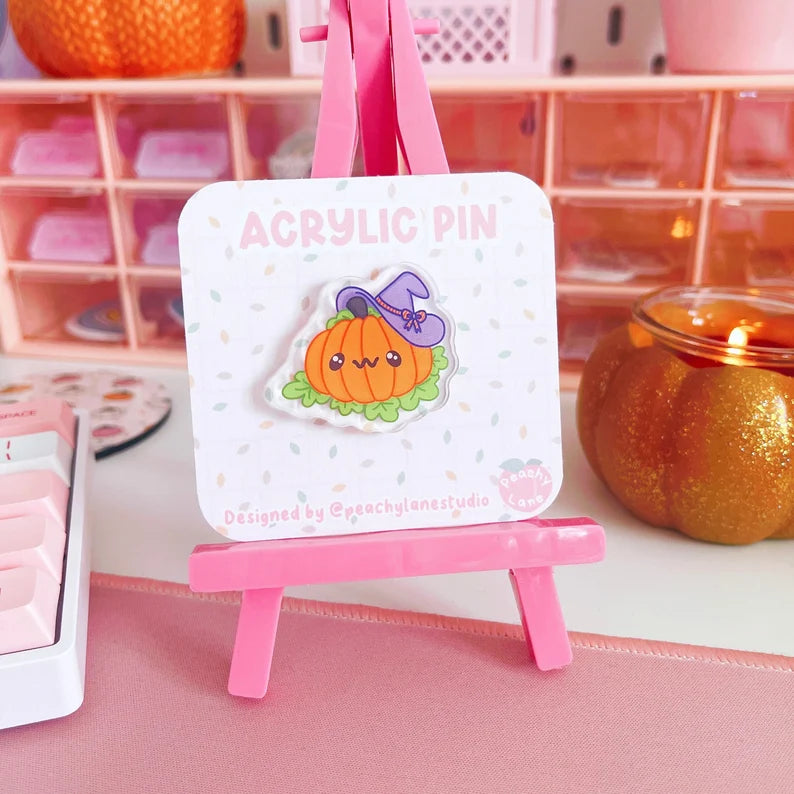 Spooky Pumpkin Acrylic Pin