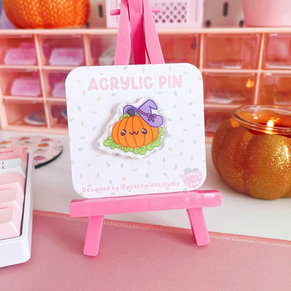 Spooky Pumpkin Acrylic Pin