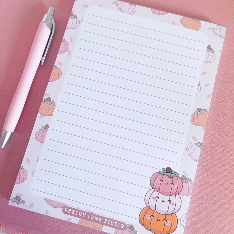 Pumpkin Lined A5 Notepad