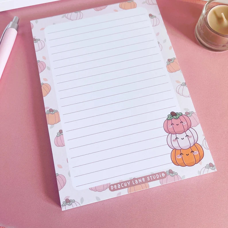 Pumpkin Lined A5 Notepad