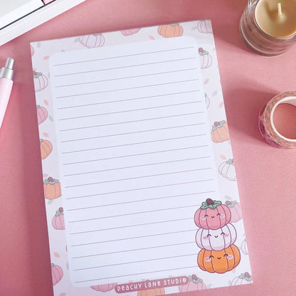 Pumpkin Lined A5 Notepad