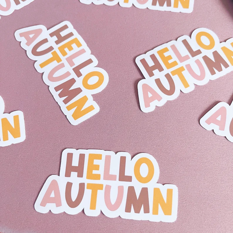 Hello Autumn Vinyl Sticker