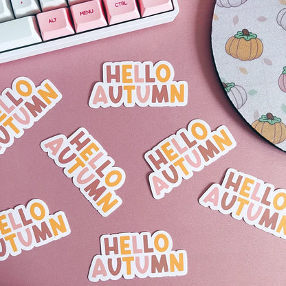 Hello Autumn Vinyl Sticker