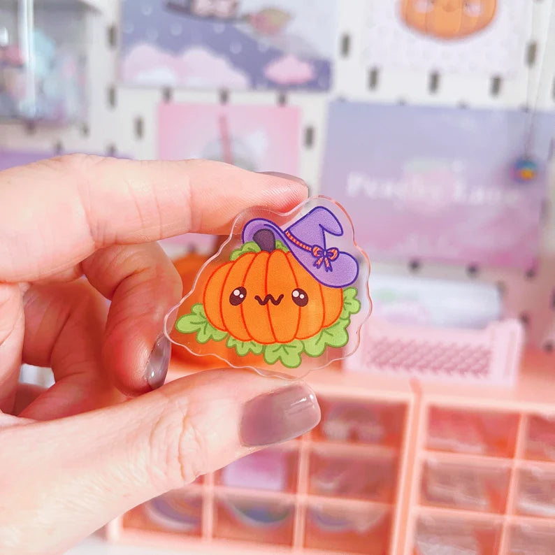 Spooky Pumpkin Acrylic Pin