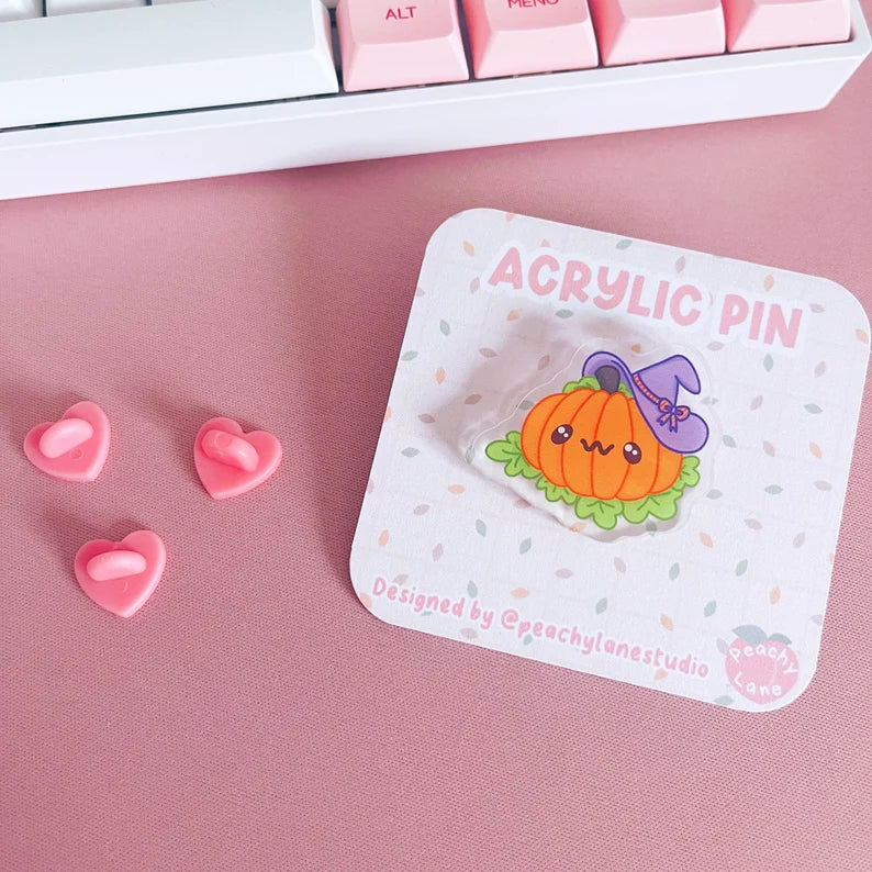 Spooky Pumpkin Acrylic Pin