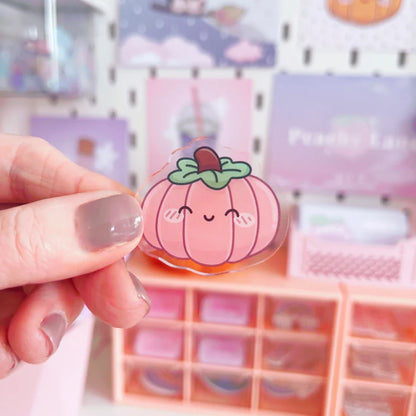 Pink Pumpkin Acrylic Pin