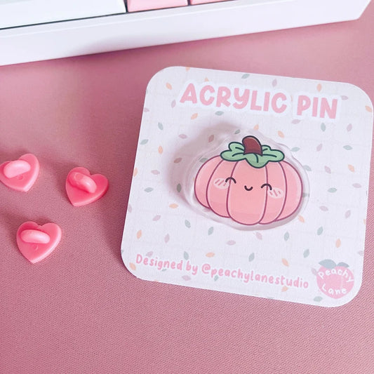 Pink Pumpkin Acrylic Pin