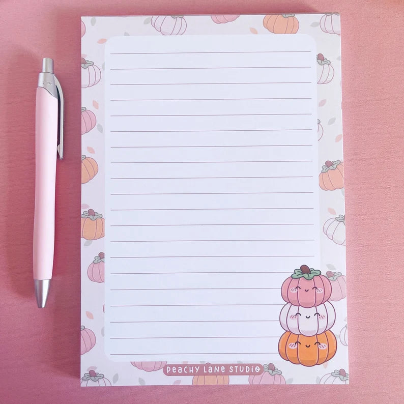 Pumpkin Lined A5 Notepad