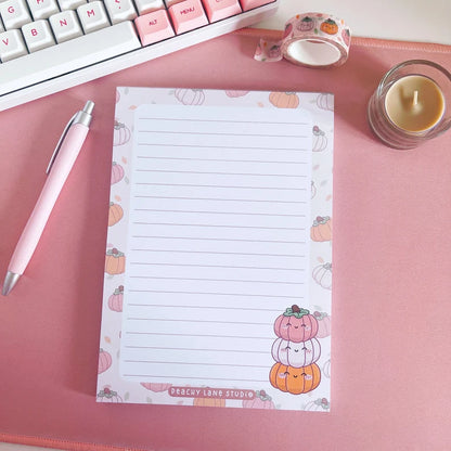 Pumpkin Lined A5 Notepad