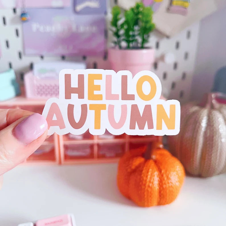 Hello Autumn Vinyl Sticker