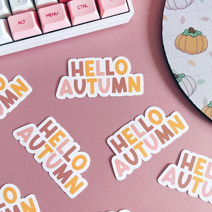 Hello Autumn Vinyl Sticker