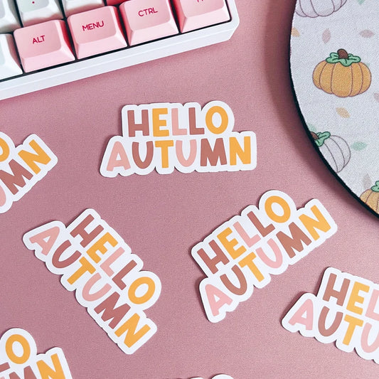 Hello Autumn Vinyl Sticker