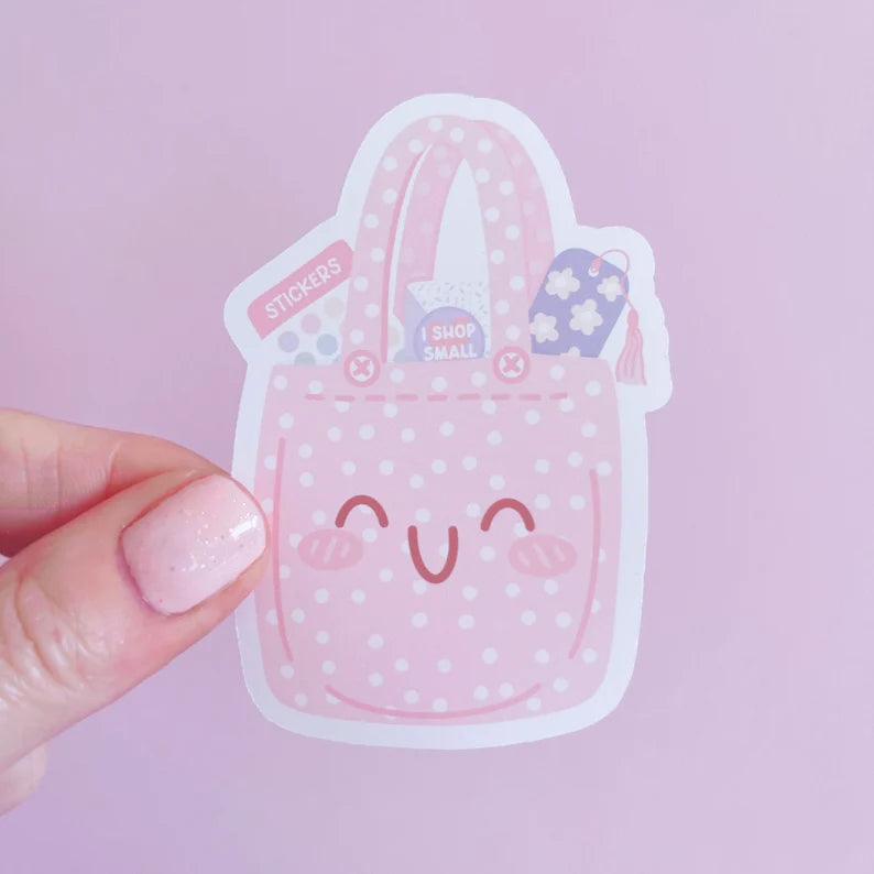 Kawaii Stationery Tote Bag Vinyl Sticker