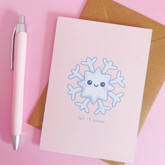 Let It Snow Christmas Card With Envelope