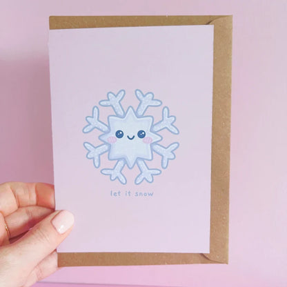 Let It Snow Christmas Card With Envelope
